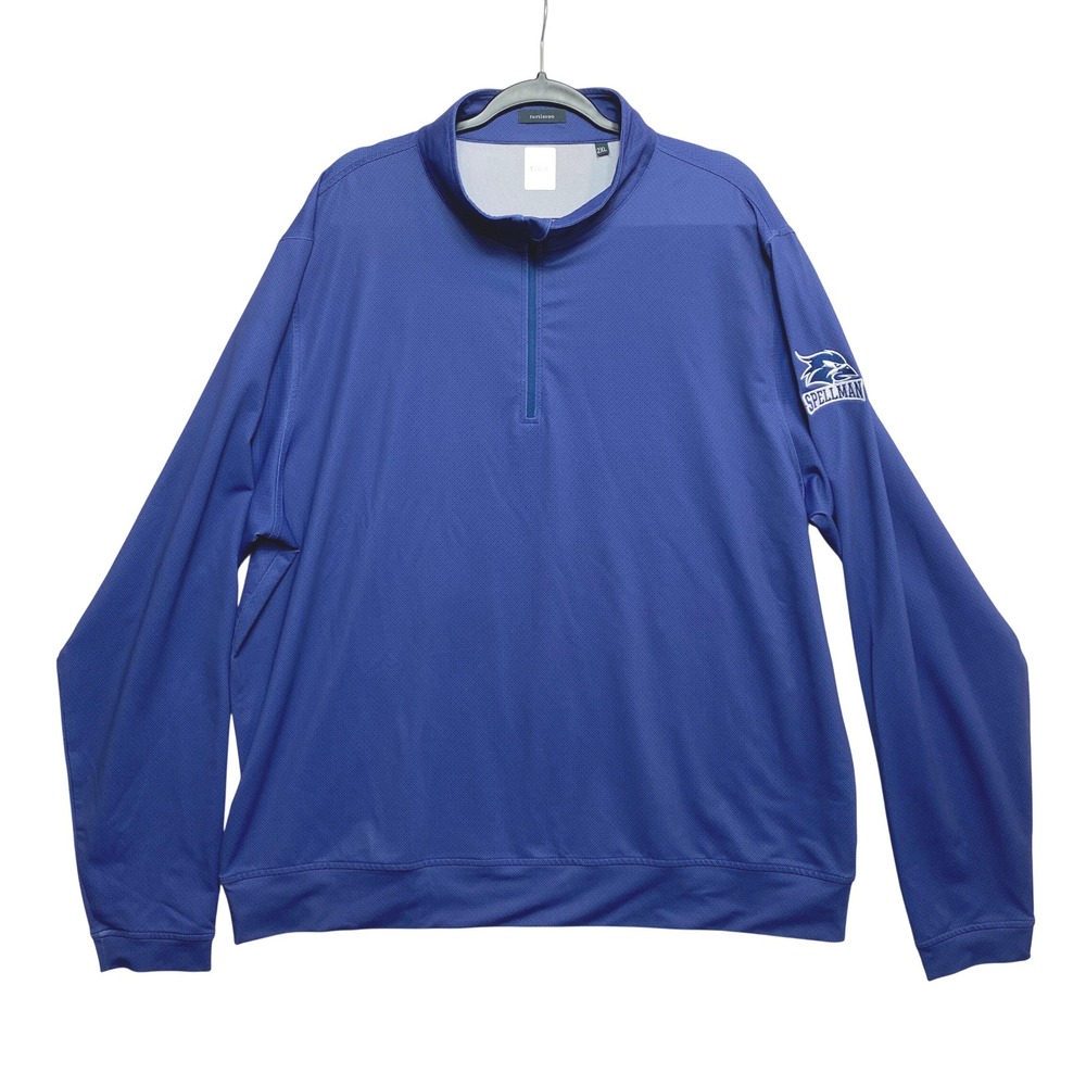 Turtleson Quarter Zip Pullover Mens 2XL Blue Spellman Performance Golf Shirt